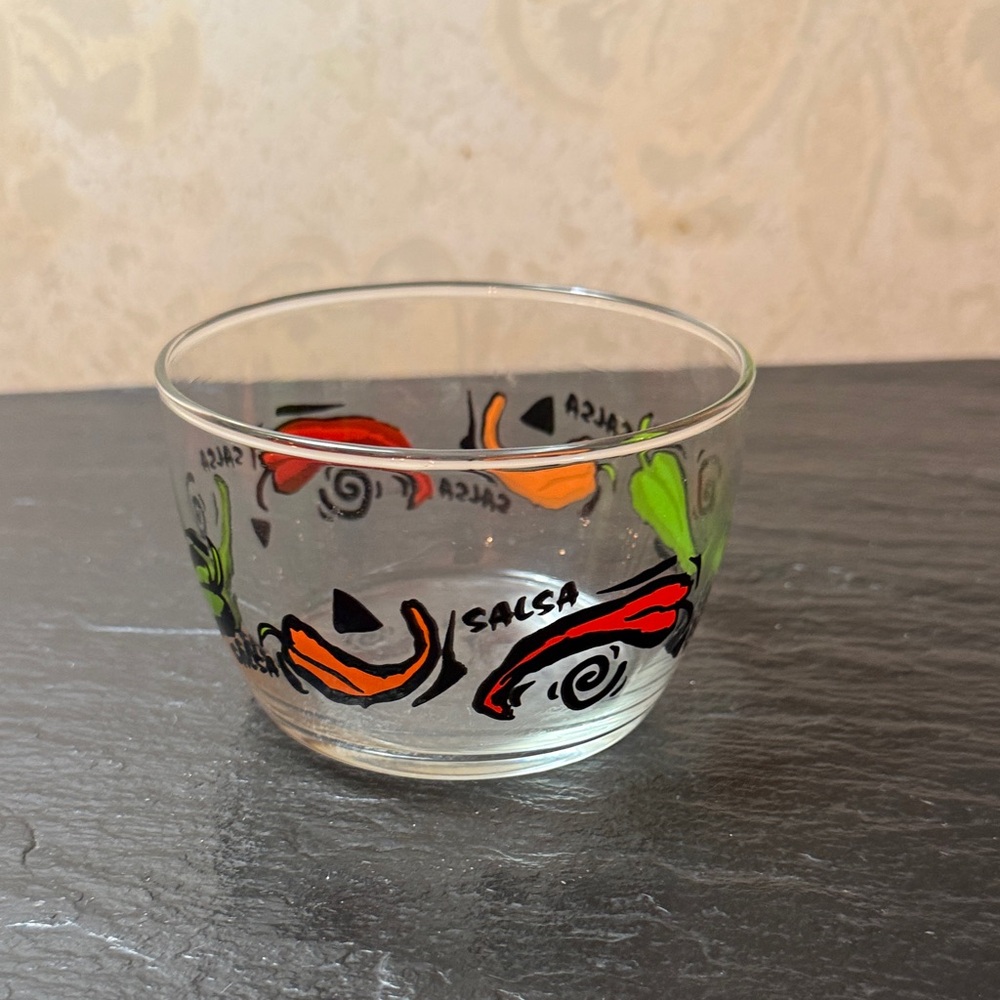 Colorful Salsa Glass Bowl